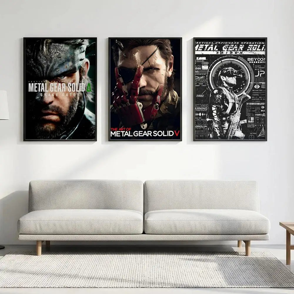 HD Metal Gear Solid Game Poster – Waterproof Sticky Wall Art Game Wall Poster Axl