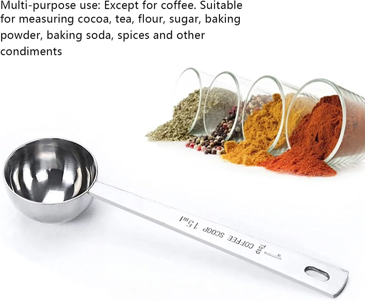 Stainless Steel Coffee Scoop & Measuring Spoon – Long Handle Measuring Spoon Axl