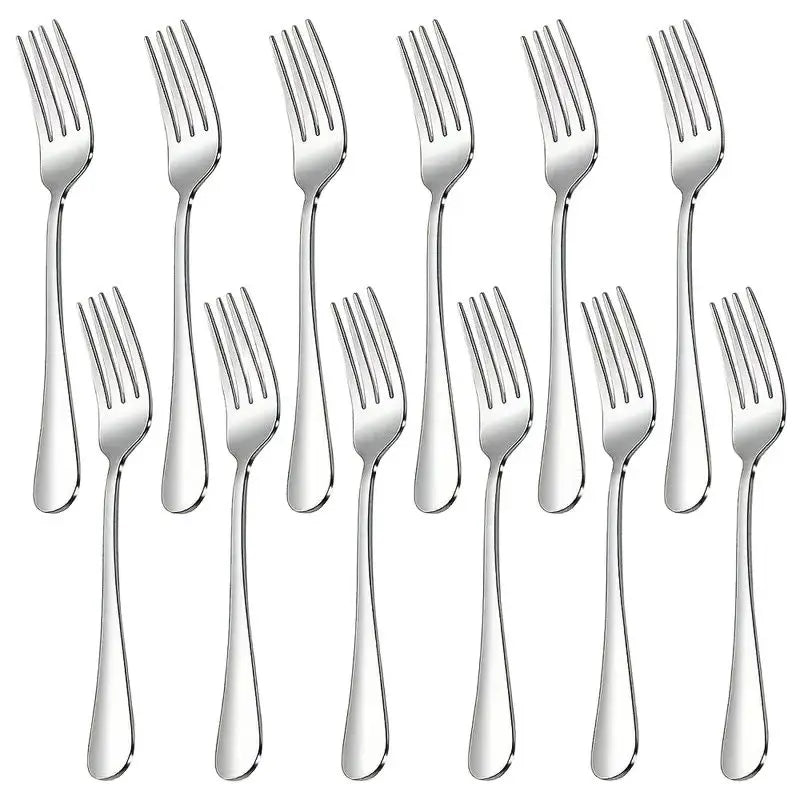 12-Piece Stainless Steel Fork Set – Dinner, Salad & Dessert Flatware Fork Set Axl 12pcs