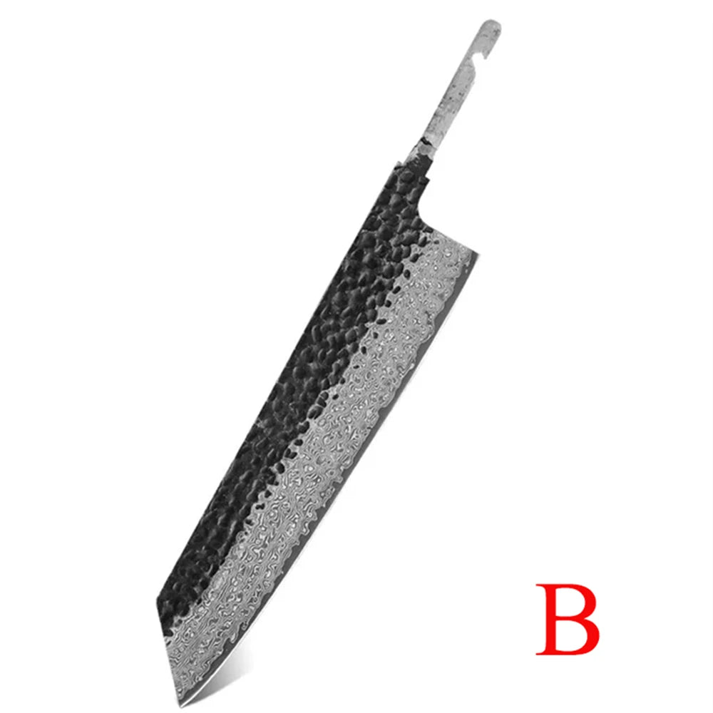 Hand Forged Damascus Timascus Chef Knife Blank Blade – DIY Knife Blank Blade Axl Kitchen Blade-B
