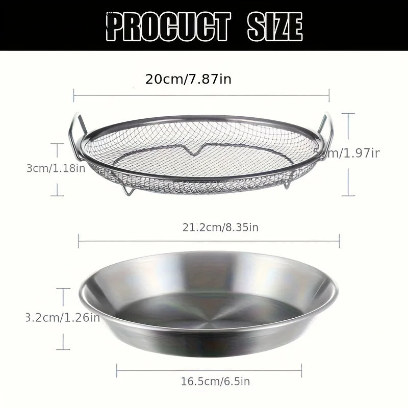KEMORELA Stainless Steel Oil Filter Strainer Basket & Handle Kitchen Strainer Basket Axl