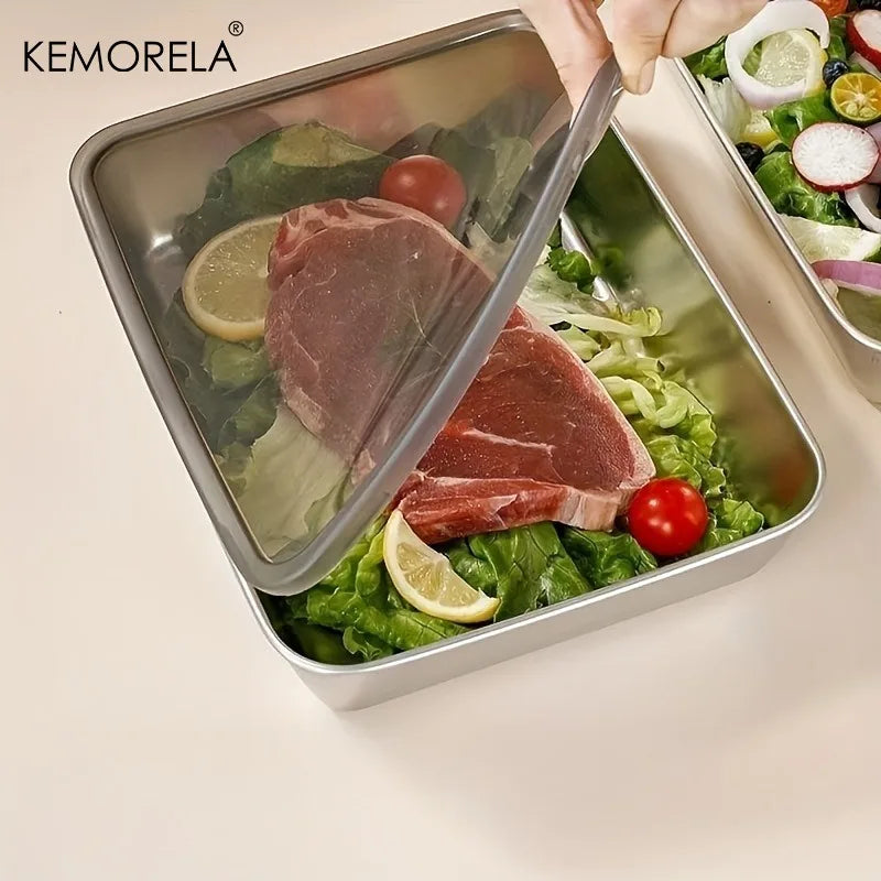 3-Piece Stainless Steel Food Storage Containers – Leak-Proof Food Storage Containers Axl
