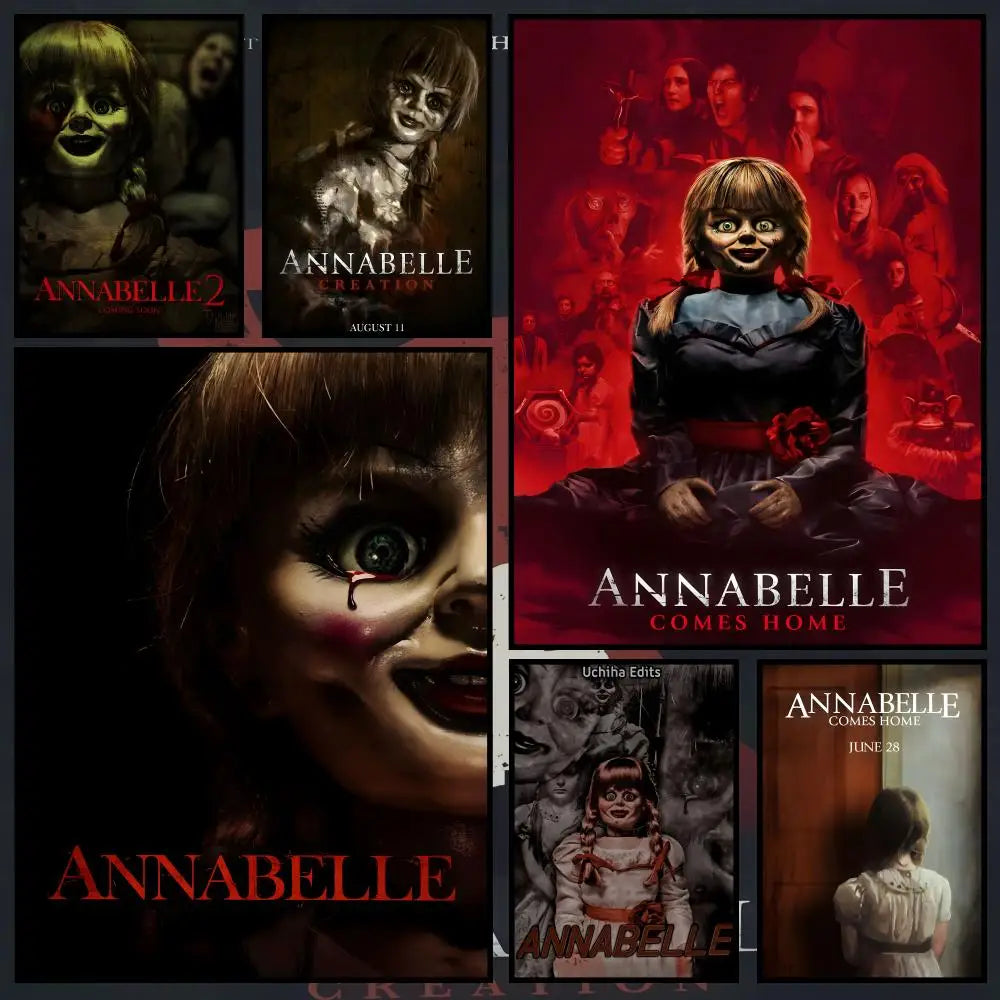 Annabelle Horror Movie Poster – Peel & Stick PVC Wall Art Movie Wall Poster Axl