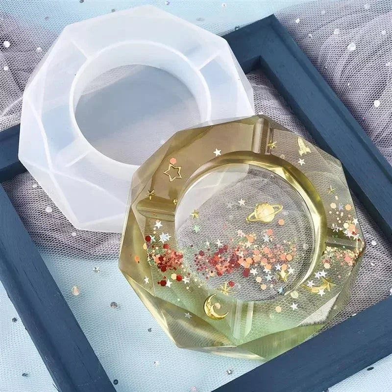 Silicone Ashtray Resin Mold – Heart & Square DIY Epoxy Craft Resin Craft Mold Axl