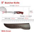 InLeung Hand Forged Boning Knife – Wood Handle Chef Knife Boning Knife Axl C Knife with Cover