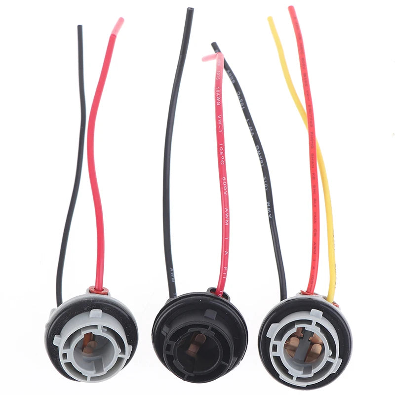 2-Pack 1156 1157 BAY15D Bulb Socket Adapter – Pre-Wired Car Bulb Socket Adapter Axl