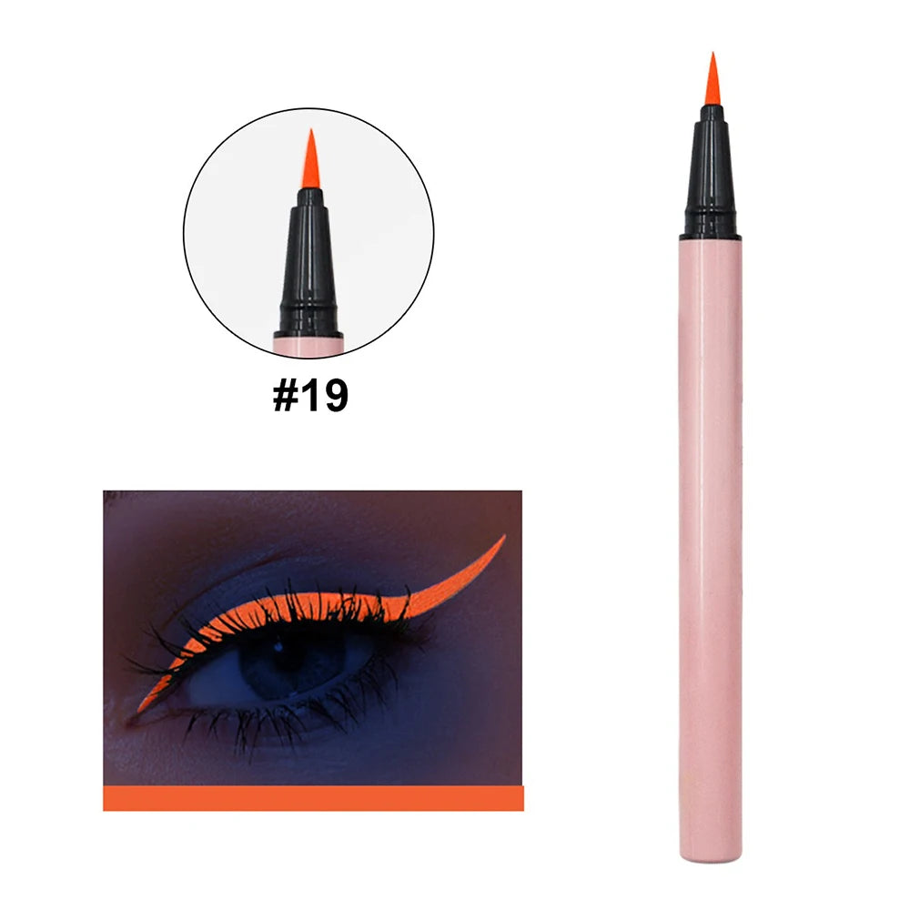 Waterproof Liquid Eyeliner Pink Tube – Smudge-Proof, Vegan Liquid Eyeliner Axl 19 40pcs with logo