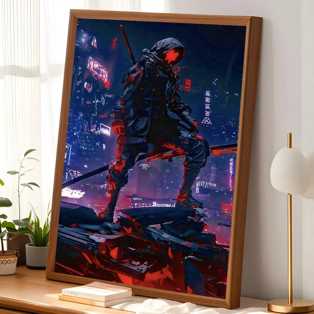 Ghostrunner Game Poster – Self-Stick HD Waterproof Wall Art Gaming Wall Poster Axl
