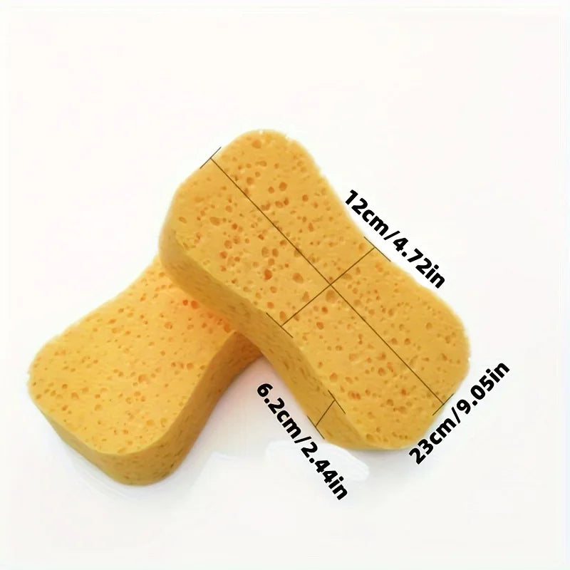 Figure-8 Car Wash Sponge Block – High-Density Foam, Yellow Car Wash Sponge Axl