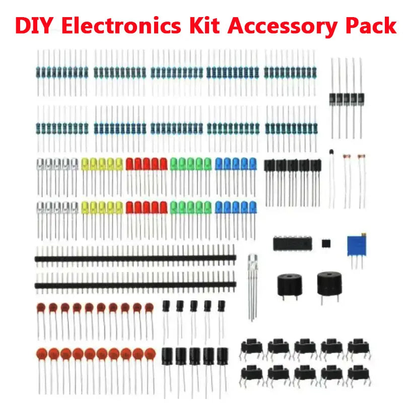 Electronics Starter Kit – LED, Buzzer, Capacitor & Resistor 200+ Electronics Component Kit Axl Default Title
