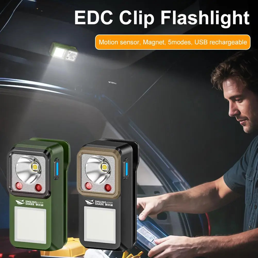 LED Clip-On Rechargeable Flashlight – 6 Modes & Magnetic Mount Clip-On Flashlight Axl