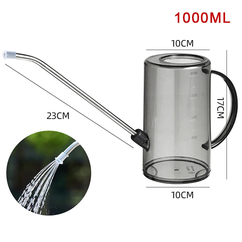1.5L Long Spout Watering Can – Detachable Garden Kettle Garden Watering Can Axl gray 1L