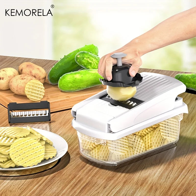 KEMORELA 15-in-1 Vegetable Chopper with Container | Onion Chopper Vegetable Chopper Axl