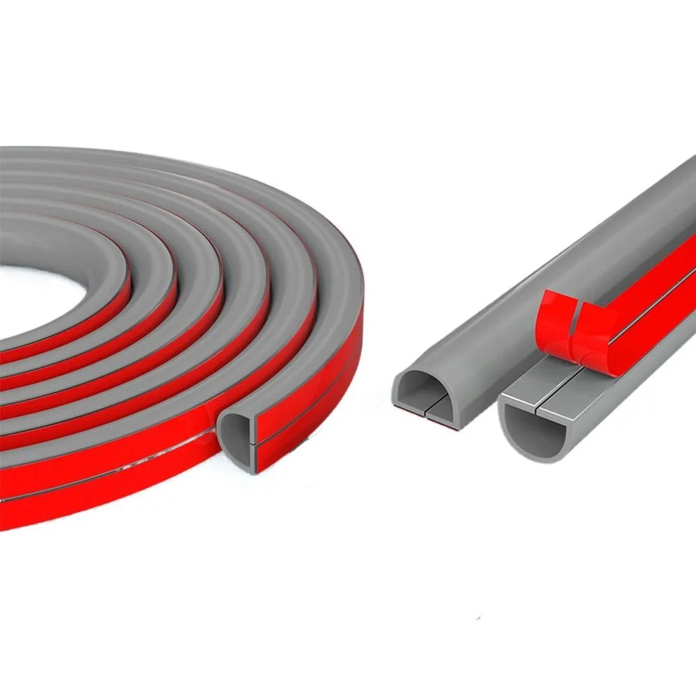 Self-Adhesive Floor Cord Cover – PVC Cable Duct Protector 1M Floor Cord Cover Axl Grey