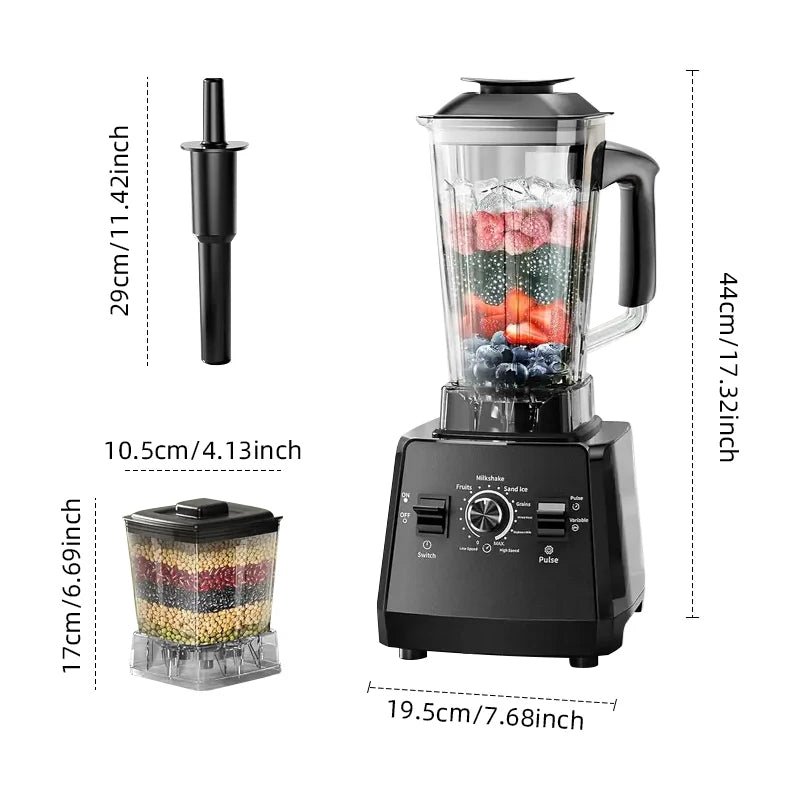 BALASHOV 2L BPA-Free Commercial Blender | Smoothies & Ice Commercial Blender Axl Double EU Plug