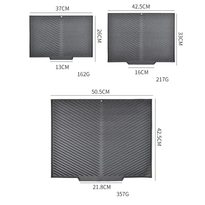 Silicone Draining Drying Mat – Non-Slip Kitchen Dish Pad Kitchen Drying Mat Axl