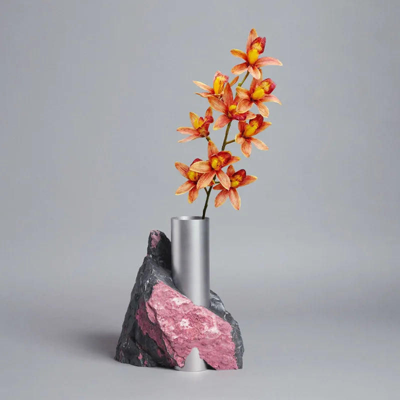 Artificial 9-Head Orchid Flower Branch | Real Touch Latex 77cm Artificial Flower Branch Axl