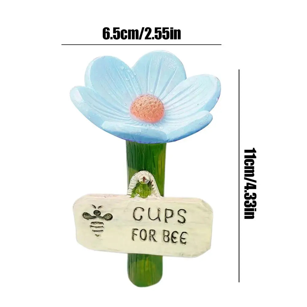 Butterfly & Bee Watering Station – Flower Garden Cup Garden Watering Station Axl Blue