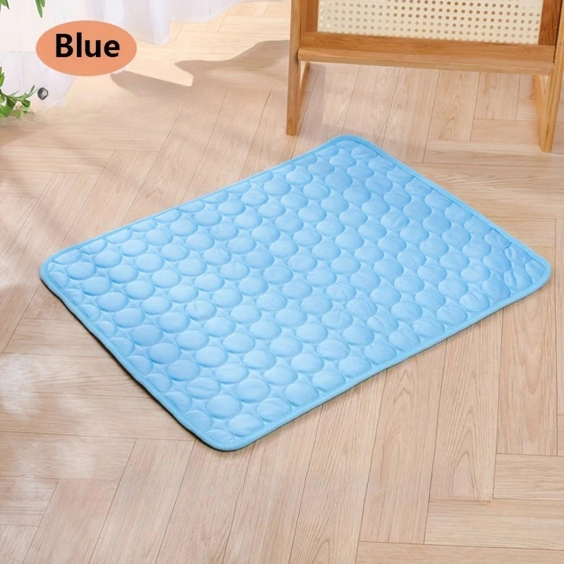 KEMORELA Pet Cooling Mat – Summer Ice Pad for Cats & Dogs Pet Cooling Mat Axl Blue XL-100cm