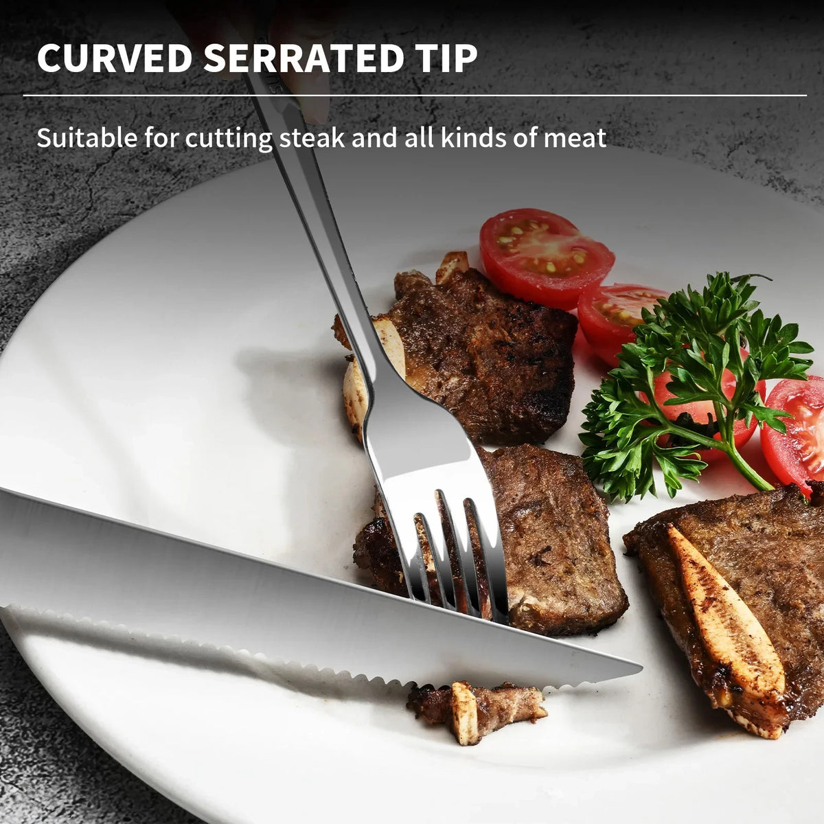 Serrated Steak Knife Set – 1/4/6/8 Pc Stainless Steel Steak Knife Set Axl