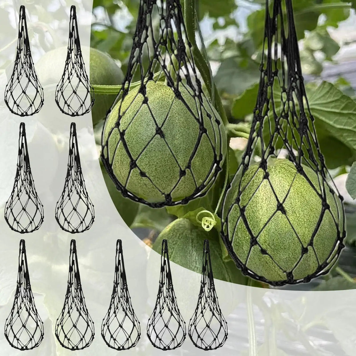 Watermelon Hammock Trellis Sling – 10-Piece Fruit Support Net Fruit Support Sling Axl