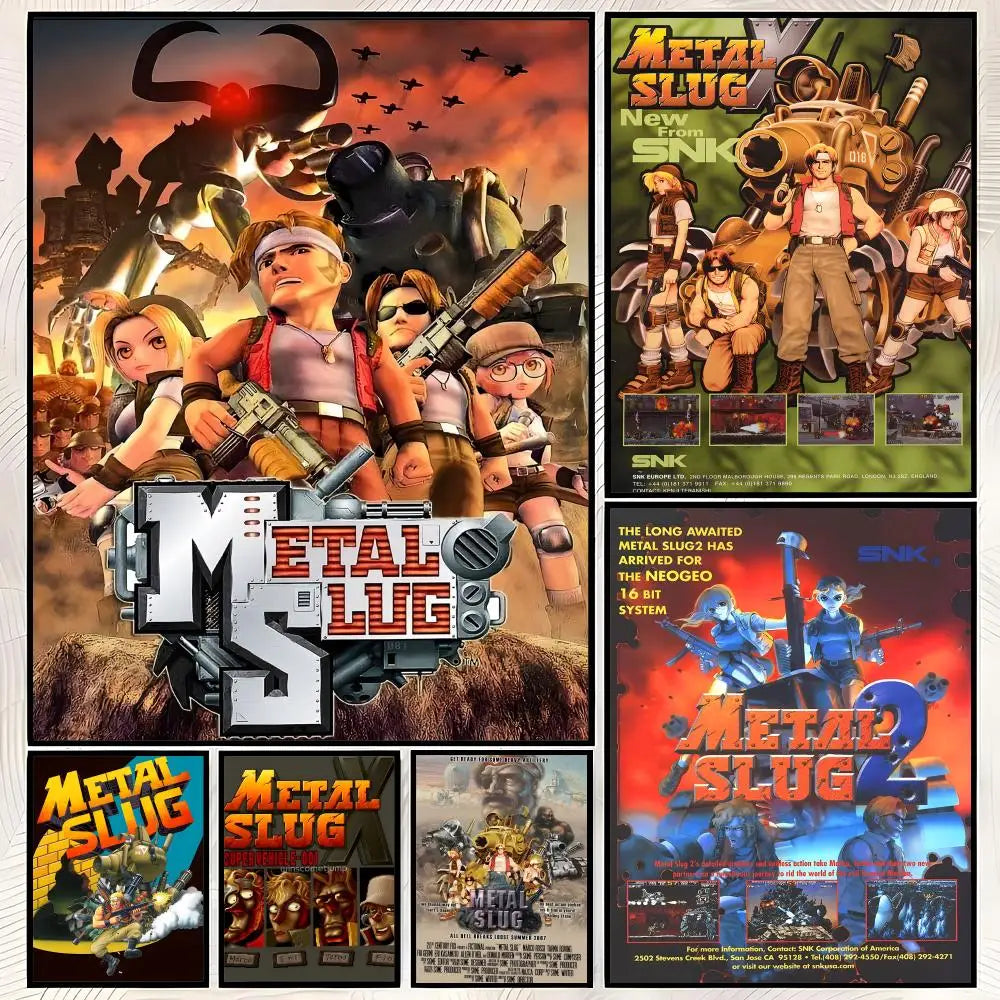 Metal Slug Game HD PVC Self-Stick Wall Art Poster | Waterproof Wall Art Poster Axl