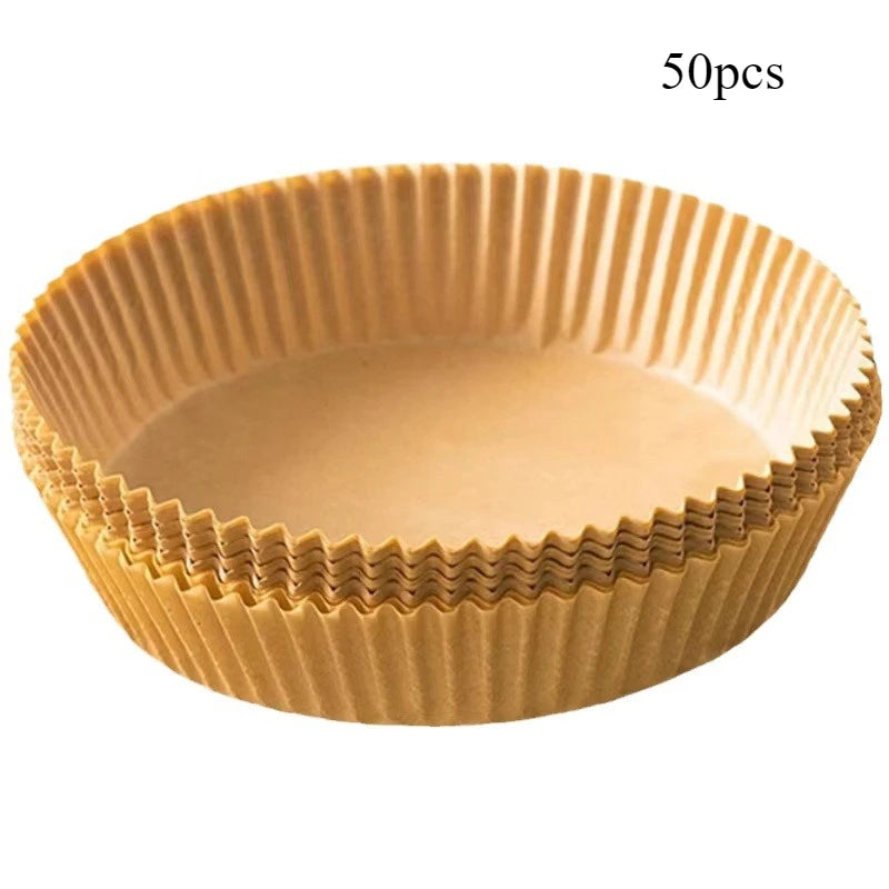 Non-Stick Air Fryer Disposable Paper Liners 50/100 Pack Air Fryer Liners Axl rotundity 50pcs