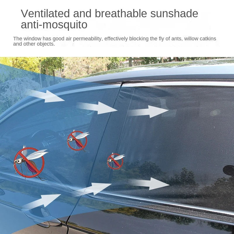 2-Pack Car Window Mosquito Net Screen & Privacy Sunshade Car Window Screen Axl