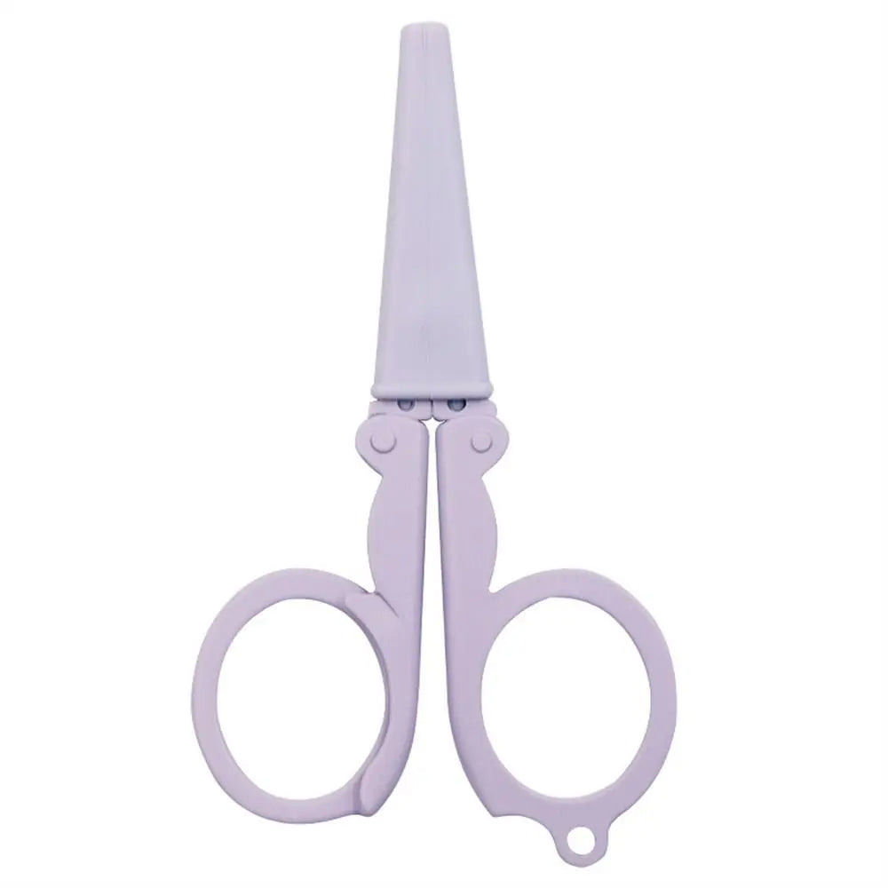 Morandi Folding Scissors – Stainless Steel Keychain Cutter Folding Scissors Axl Purple