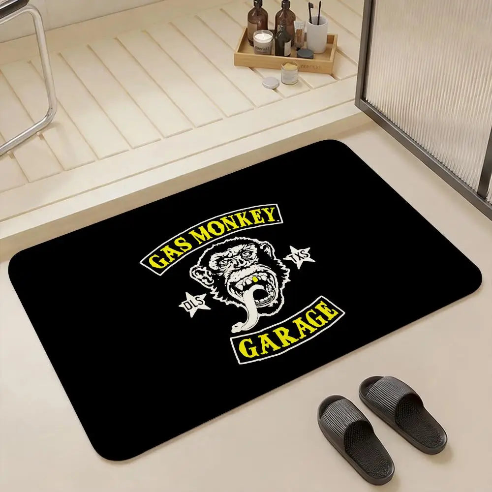 Gas Monkey Garage Flannel Floor Mat – Non-Slip Indoor Rug Indoor Floor Mat Axl