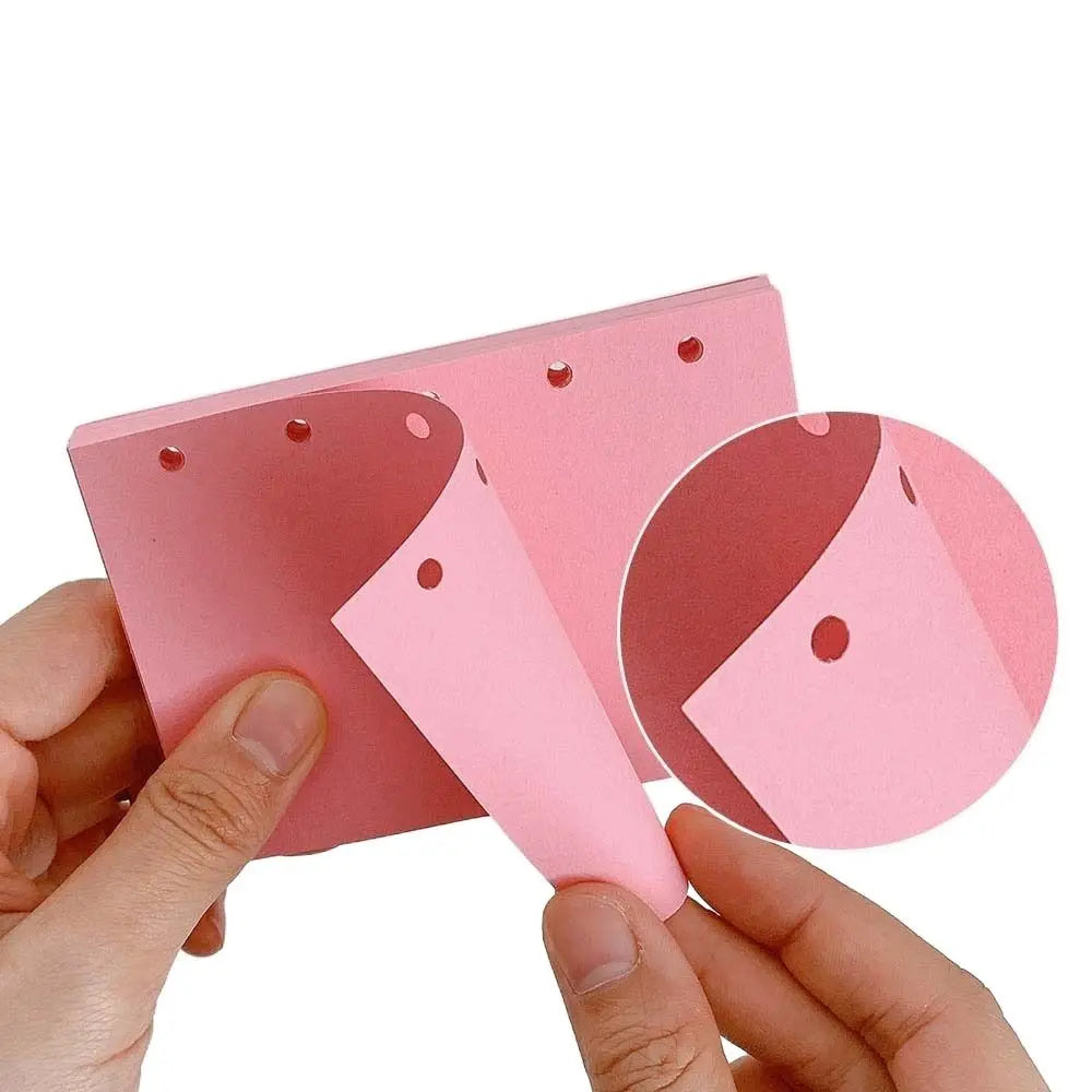 A8 M5 Candy Color Loose Leaf Refill Paper 50 Sheets – 5-Ring Loose Leaf Refill Paper Axl pink