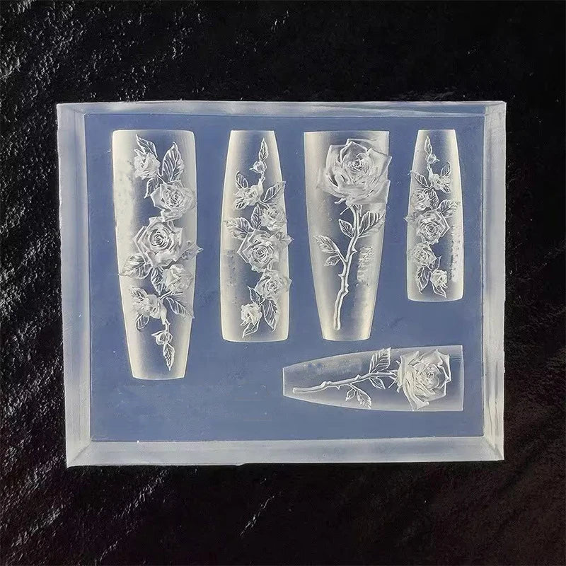 Rose Flower Silicone Nail Art Mold – DIY Charm & Jewelry Maker Nail Art Mold Axl