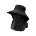 Solar Rechargeable Fan Hat with Shawl & Face Cover – Unisex Solar Fan Hat Axl Black