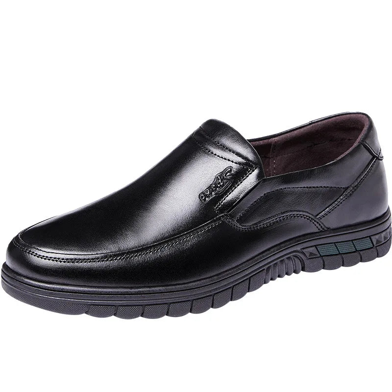 Men's Leather Slip-On Loafers – Breathable Retro Driving Shoes Men's Loafers Axl