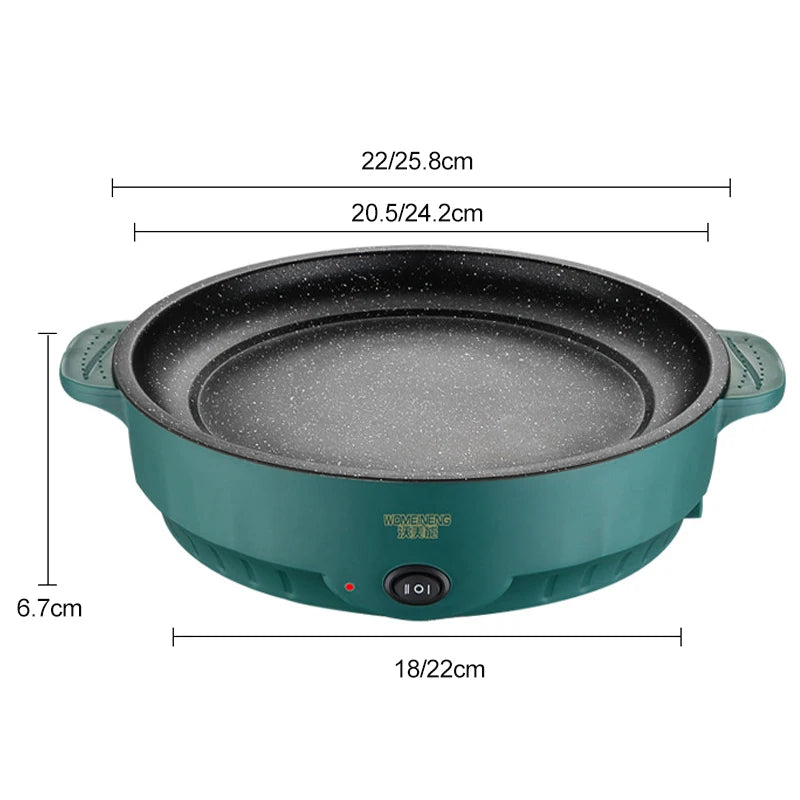 BALASHOV 26cm Electric Non-Stick Frying Pan Multicooker 600W Electric Frying Pan Axl