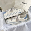 Women's Platform Canvas Chunky Sneakers | Height Boosting Platform Canvas Sneakers Axl Blue 38