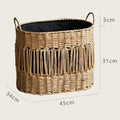 Retro Handwoven Storage Basket – Laundry & Home Organizer Woven Storage Basket Axl Large