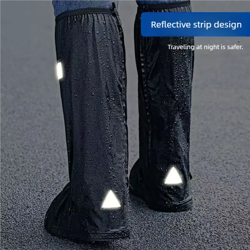 Waterproof Rain Shoe Covers – Reflective High-Top Bike & Moto Waterproof Shoe Covers Axl