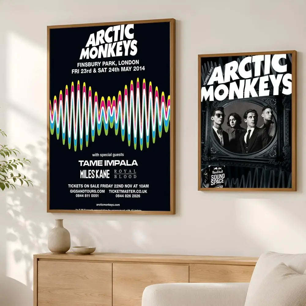 Arctic Monkeys Self-Stick HD Wall Art Poster | Waterproof Decor Music Wall Poster Axl