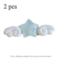 Star Wing Hair Clips for Girls – 2PCS Acrylic Barrettes Hair Barrettes Axl blue-2pcs