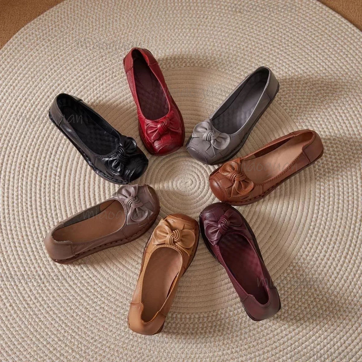Women's Wedge Loafers – Bowknot Slip-On Pumps, Non-Slip Wedge Loafer Pumps Axl
