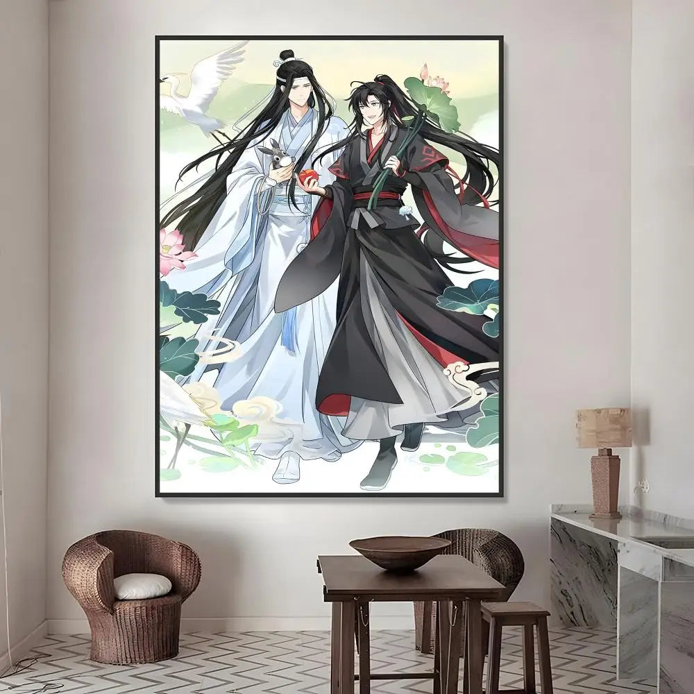 Mo Dao Zu Shi HD Waterproof PVC Wall Poster Stickers | MDZS Anime Wall Sticker Axl White14 30X40cmNoframe