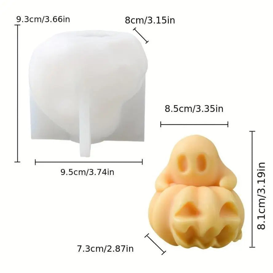 Halloween Silicone Mold – Ghost Pumpkin & Hand DIY Craft Silicone Craft Mold Axl