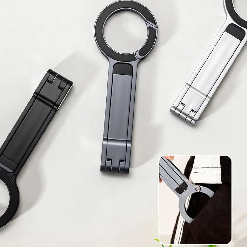 Foldable Magnetic Phone Tripod Carabiner – Adjustable Vlog Stand Phone Tripod Stand Axl