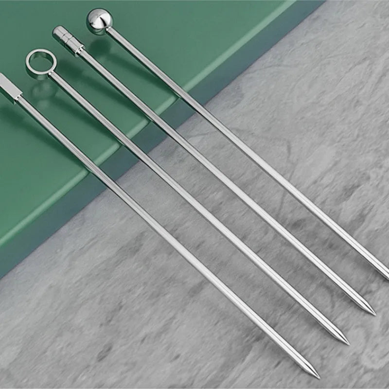 Stainless Steel 304 Cocktail Picks – Fruit Skewer Set 10/50/100 Cocktail Picks Axl