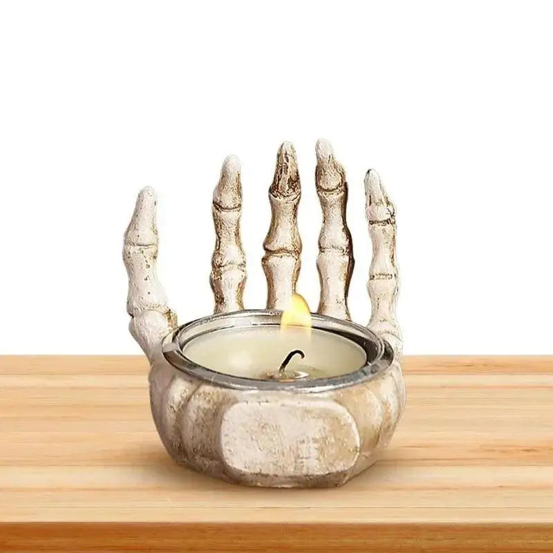Resin Skull Candle Holder – Halloween Décor Ornament Gift Skull Candle Holder Axl