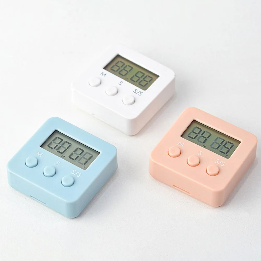 Digital LCD Kitchen Timer – Mute & Loud Alarm, 24-Hour Clock Digital Kitchen Timer Axl