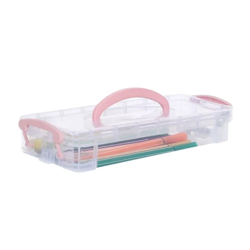 Multi-Layer Stackable Transparent Pencil Case | Art Pen Organizer Stackable Pencil Case Axl