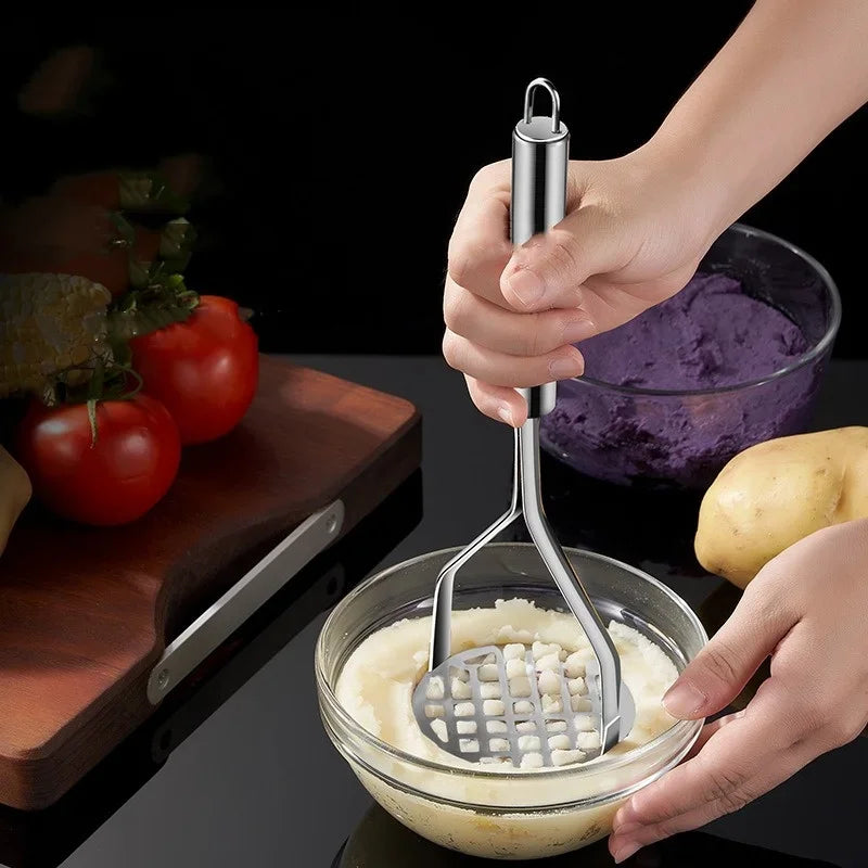 Stainless Steel Mesh Potato Masher – Kitchen Vegetable Tool Potato Masher Axl