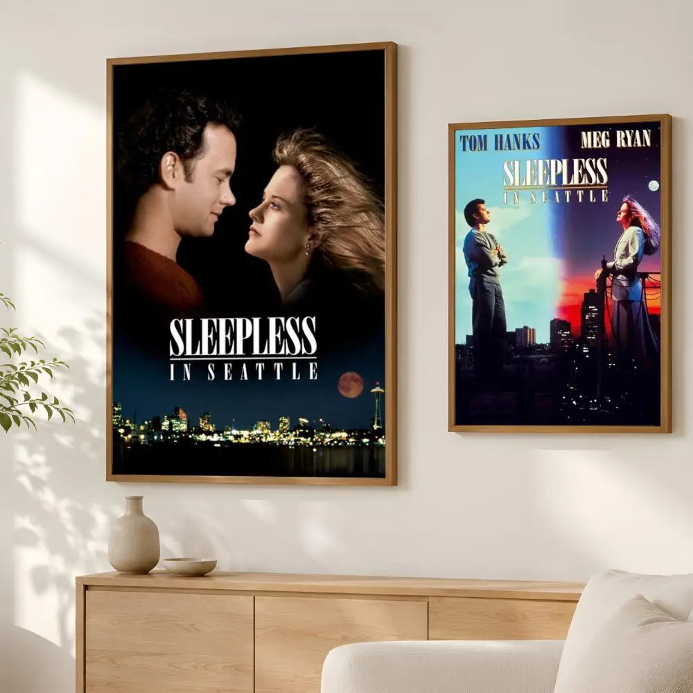 Sleepless in Seattle Movie Poster – Self-Stick HD PVC Wall Art Movie Wall Poster Axl